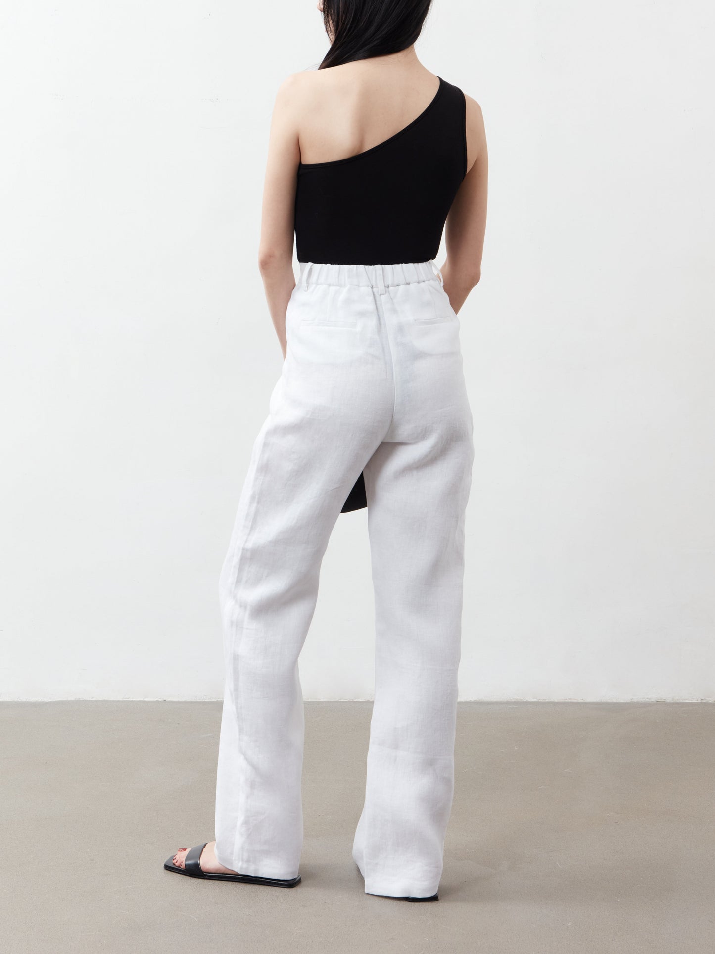 Yves High Waist Trousers - White