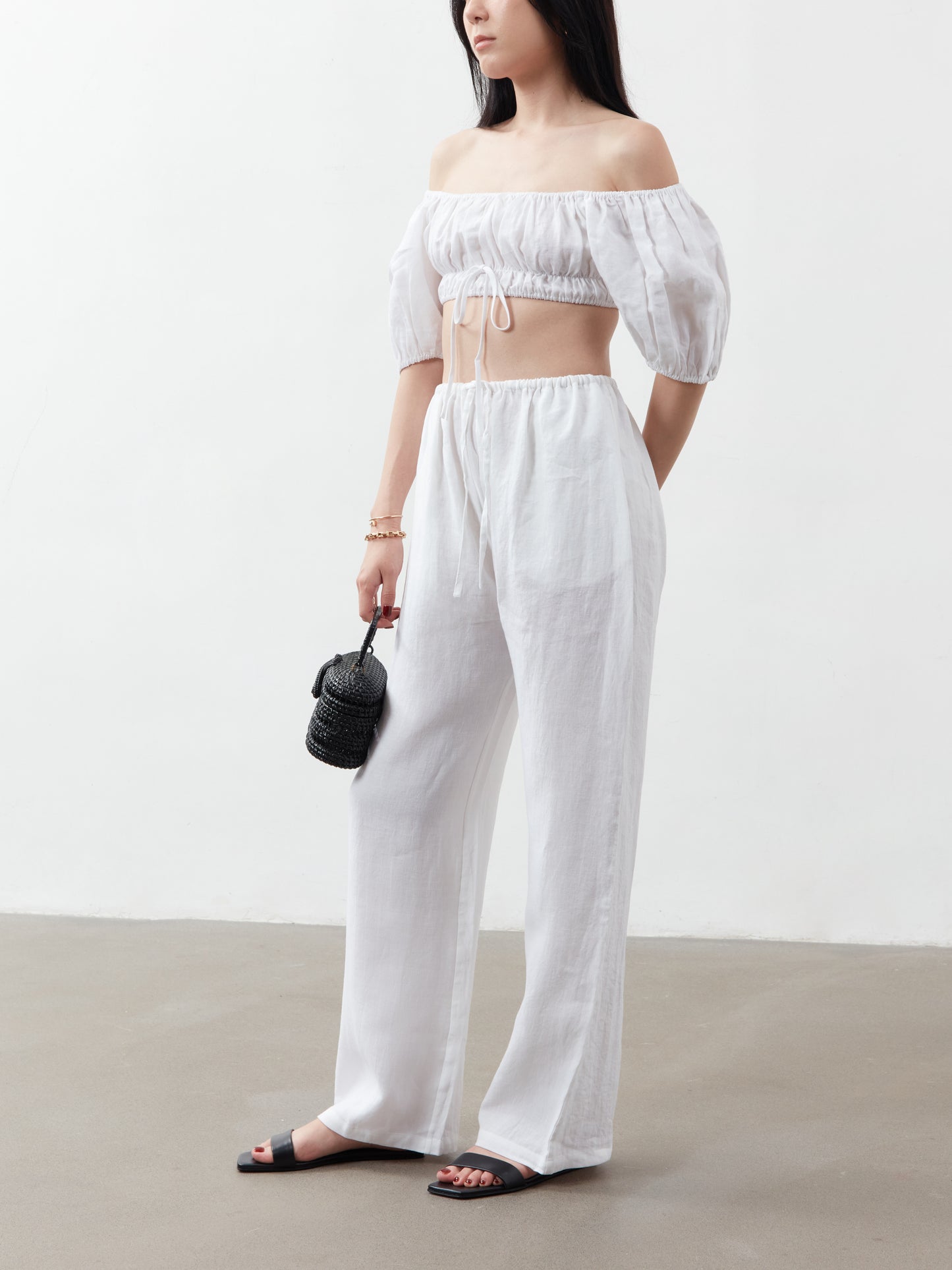 Tai Drawstring Trousers - White