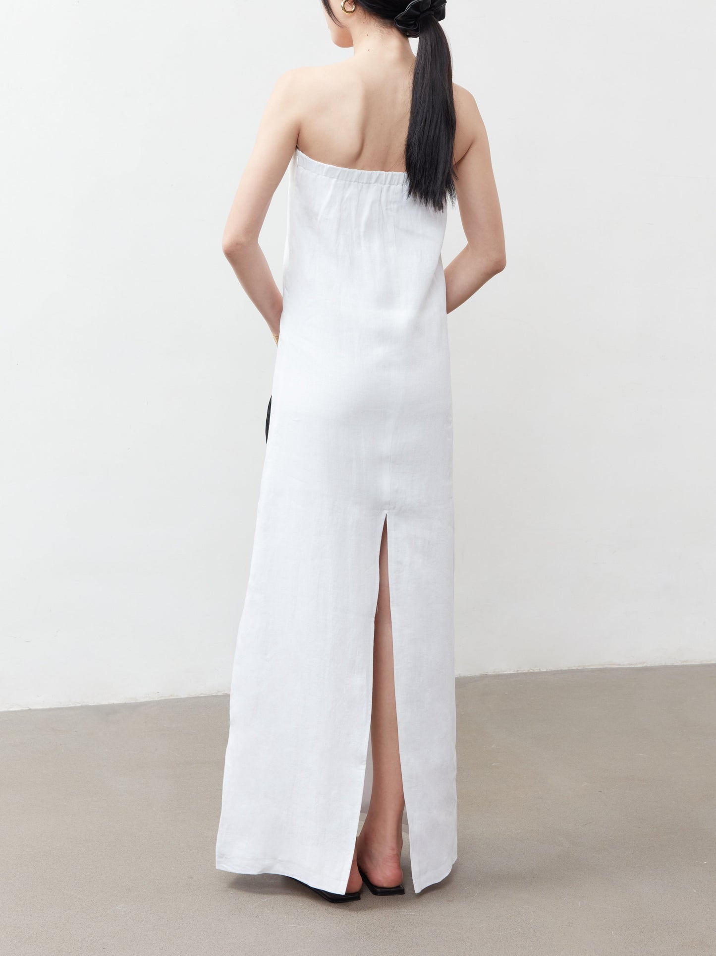 Apollonia Bandeau Maxi Dress - White