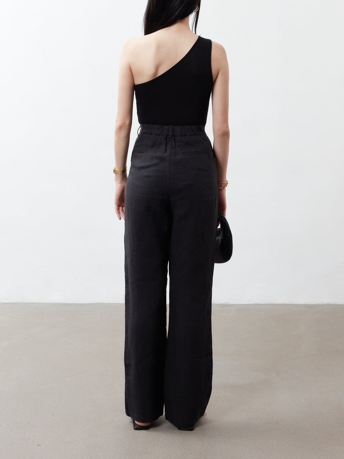 Yves High Waist Trousers - Black