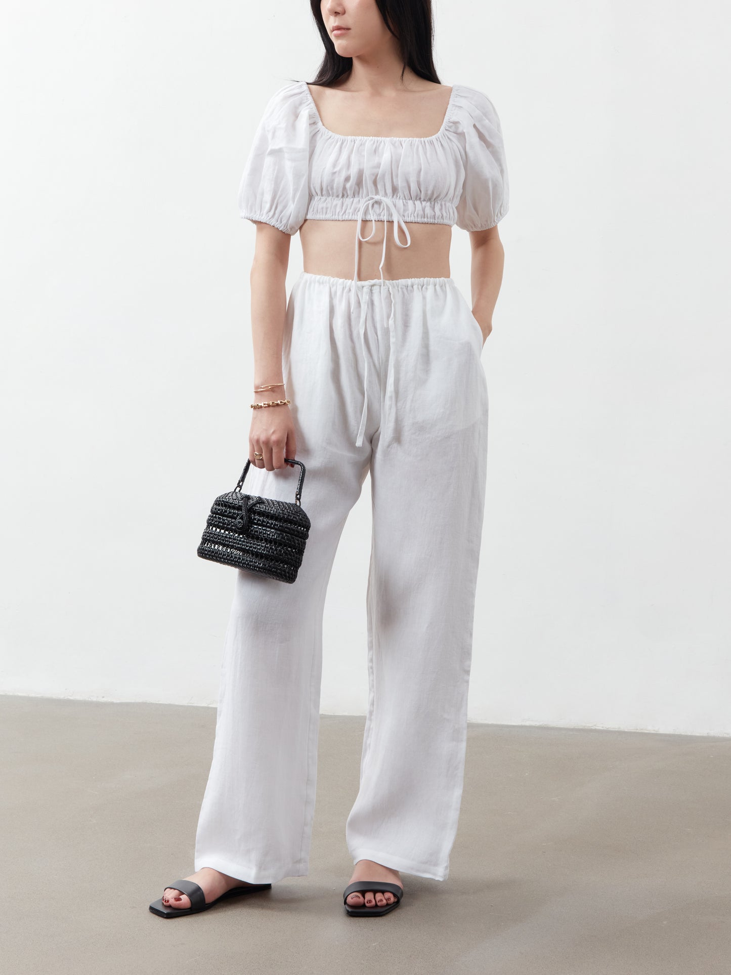 Tai Drawstring Trousers - White