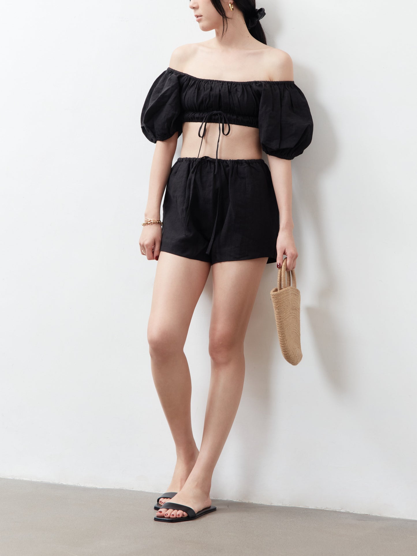 Tai Drawstring Shorts - Black