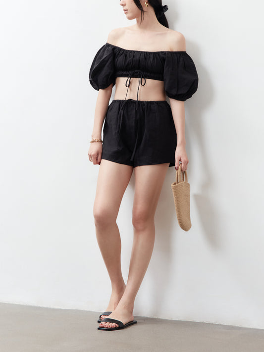 Sofia Crop Top - Black