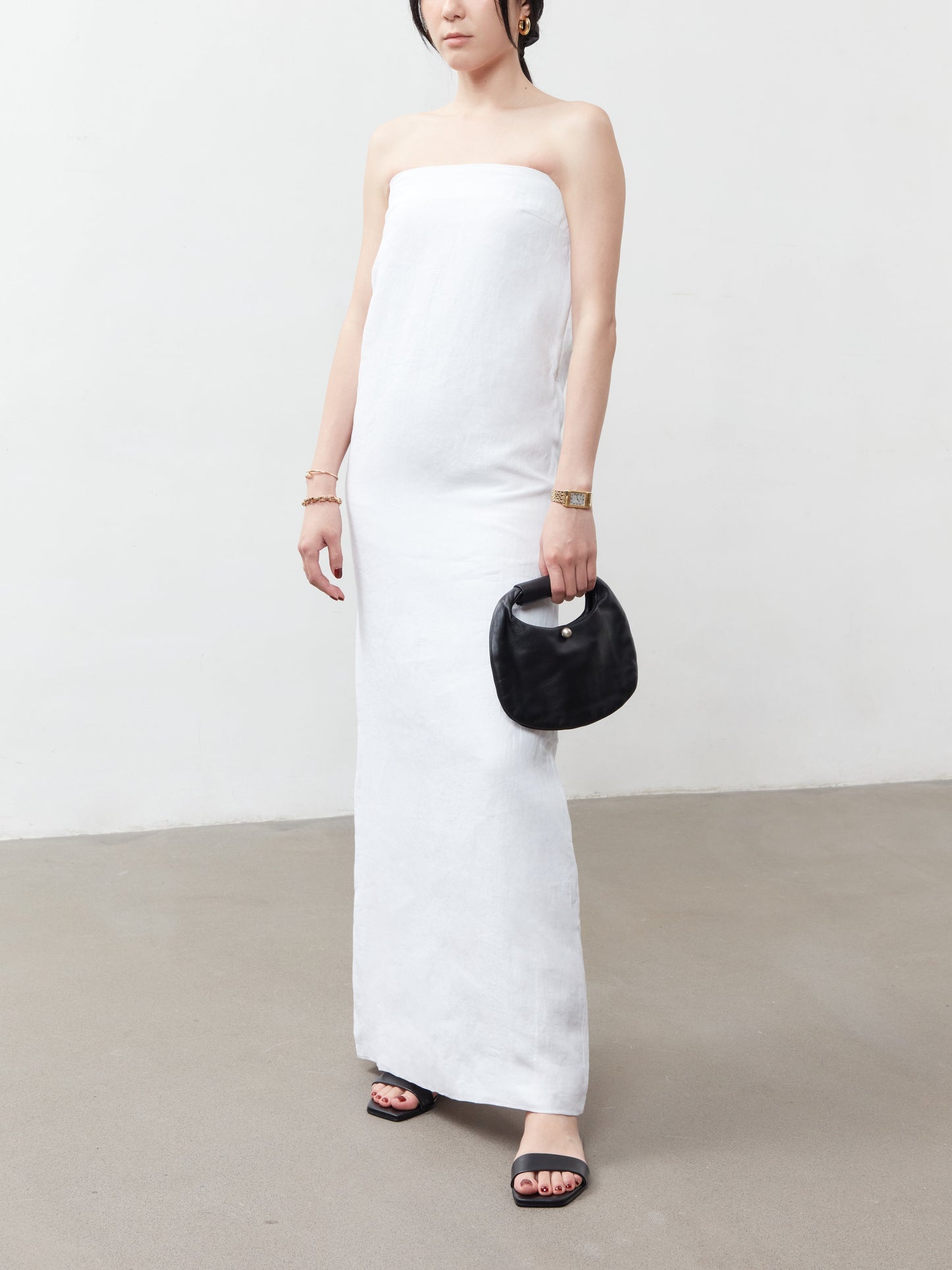 Apollonia Bandeau Maxi Dress - White