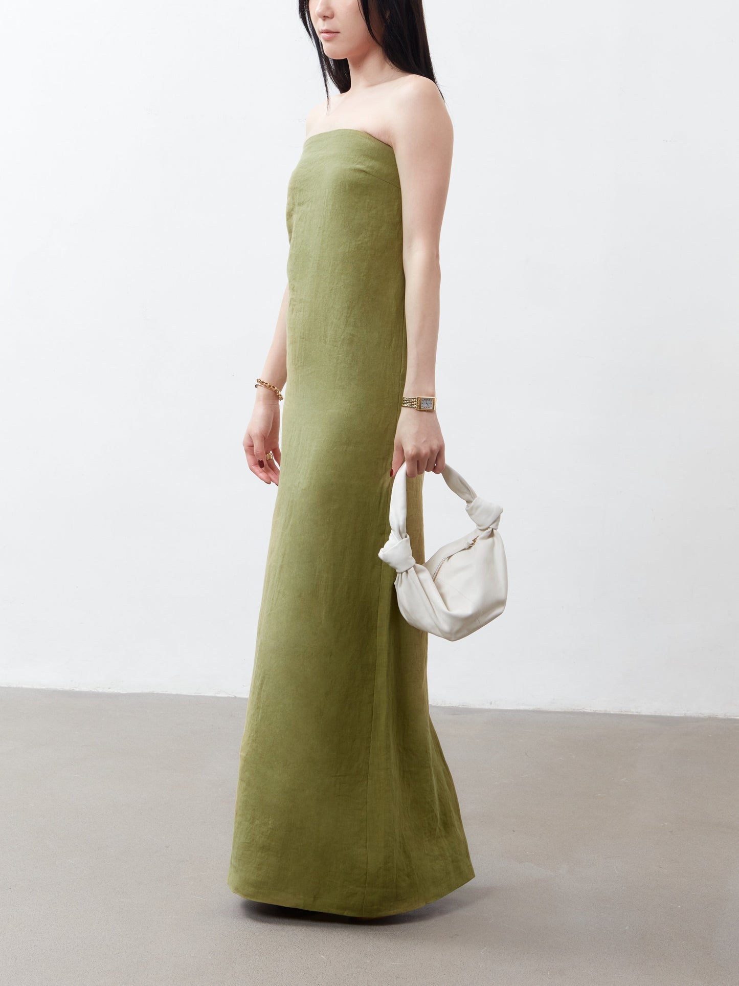 Apollonia Bandeau Maxi Dress - Pistachio