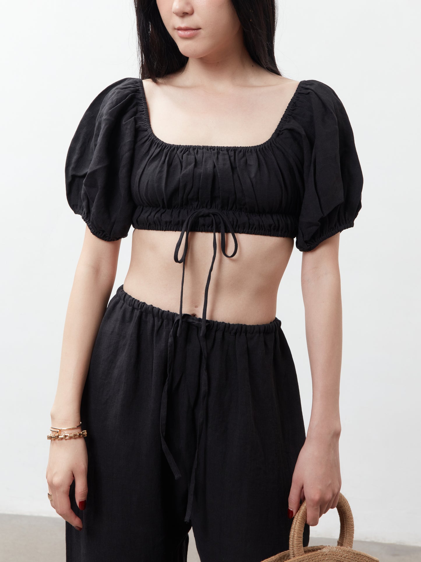 Sofia Crop Top - Black