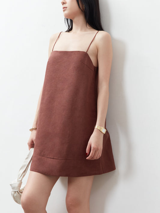 Chelsea Mini Dress - Chestnut