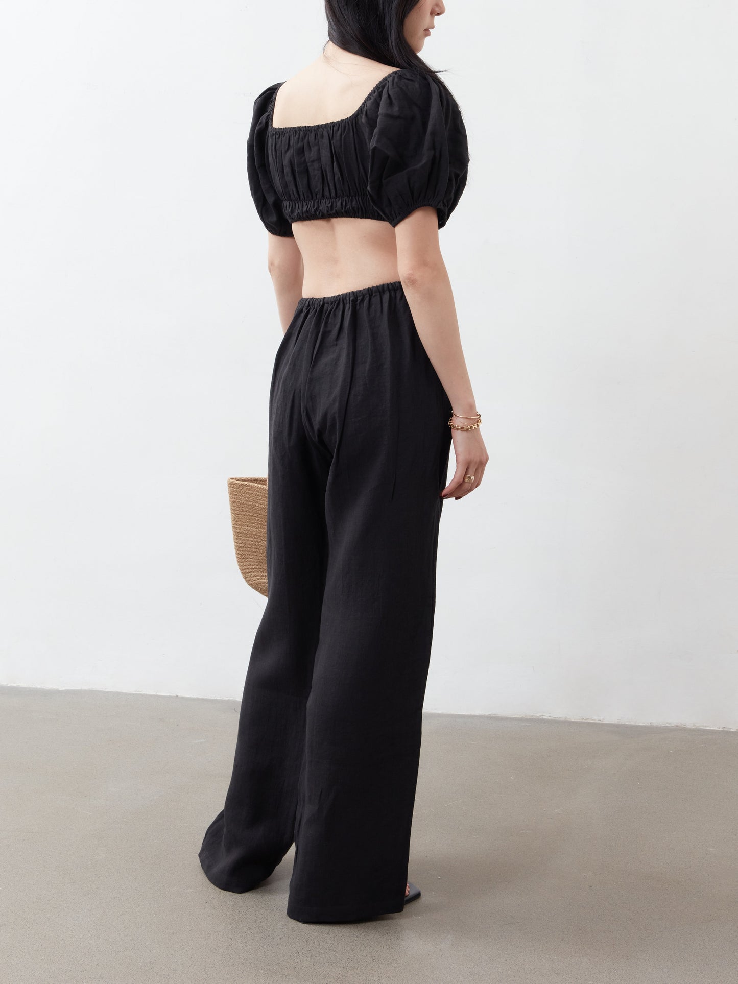 Tai Drawstring Trousers - Black