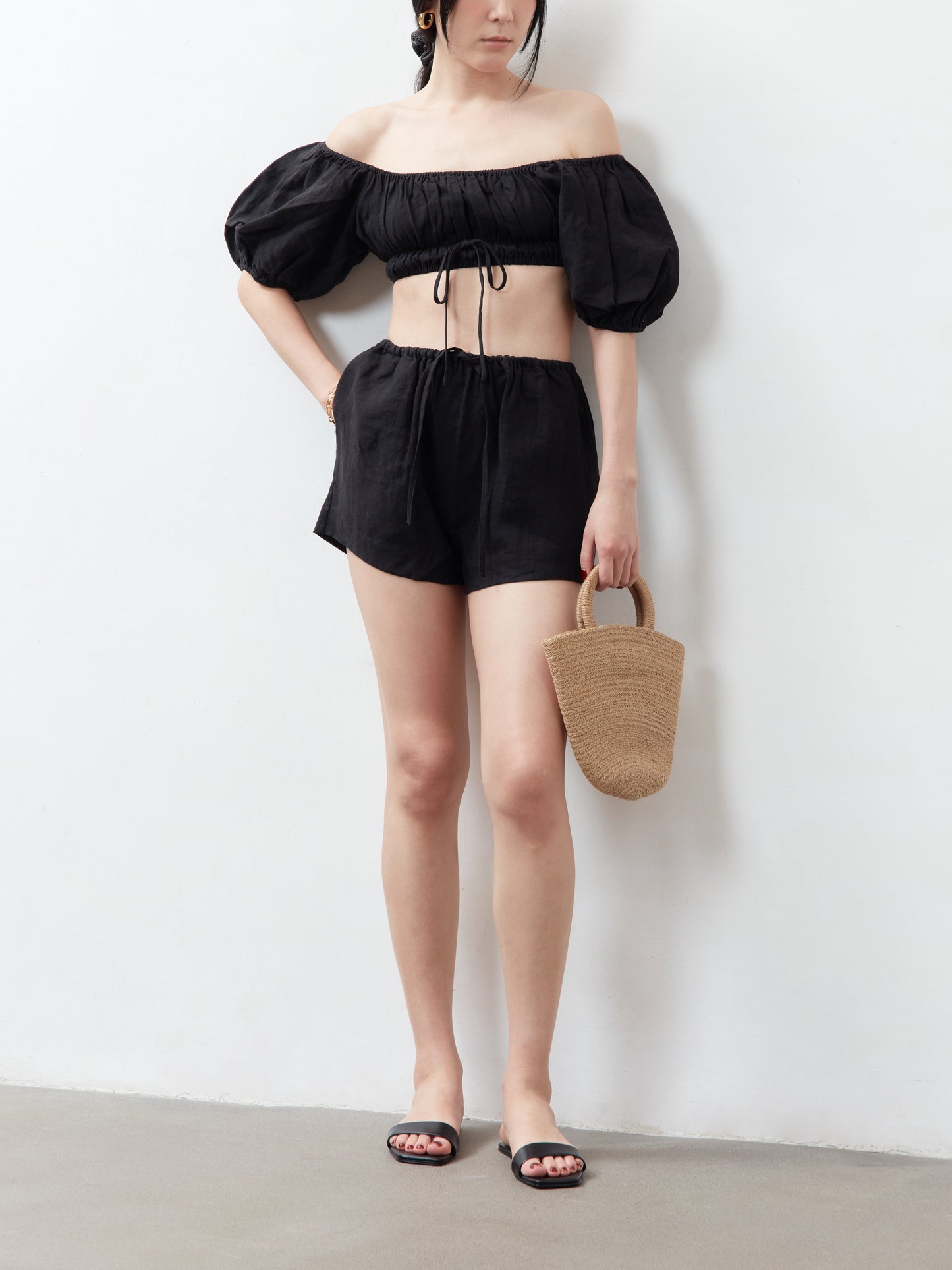 Tai Drawstring Shorts - Black